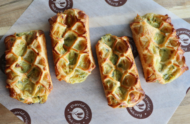 Large Butter Leek and Provolone Savory Croissants 4 Pieces